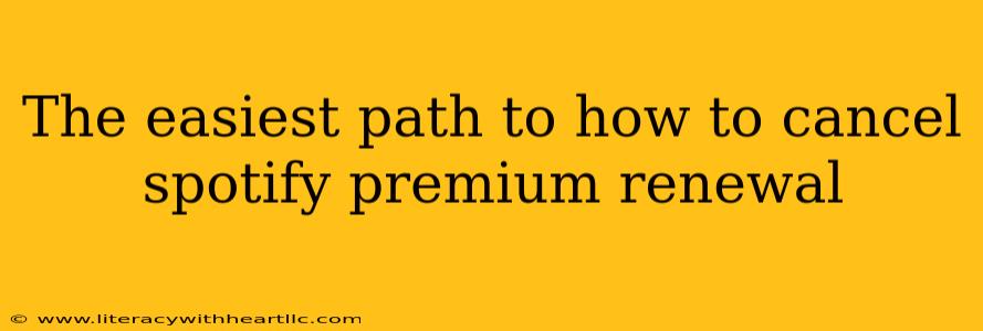 The easiest path to how to cancel spotify premium renewal